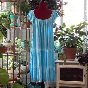 Light Blue Tiered Dress